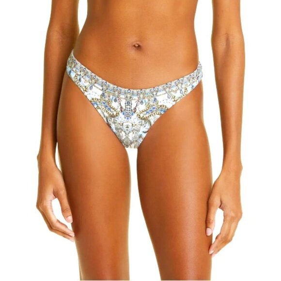 Camilla "Moon And Back" High-Leg Bikini Swimsuit Bottom, Multicolor - Picture 1 of 3